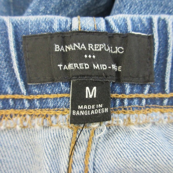 Banana Republic Tapered Mid Rise Ankle Jeans Women M Stretch Pull On Jogger 642 - Picture 3 of 14